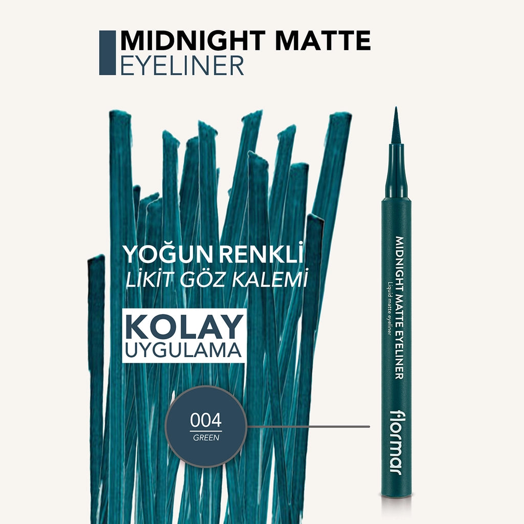 Flormar Midnight Matte Eyeliner 04 Green