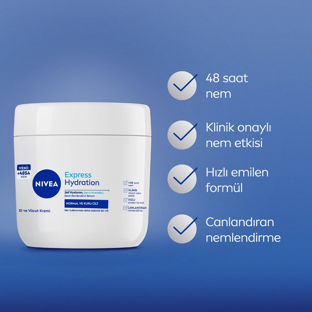 Nivea Express Hydration Hand and Body Care Cream 400 ml