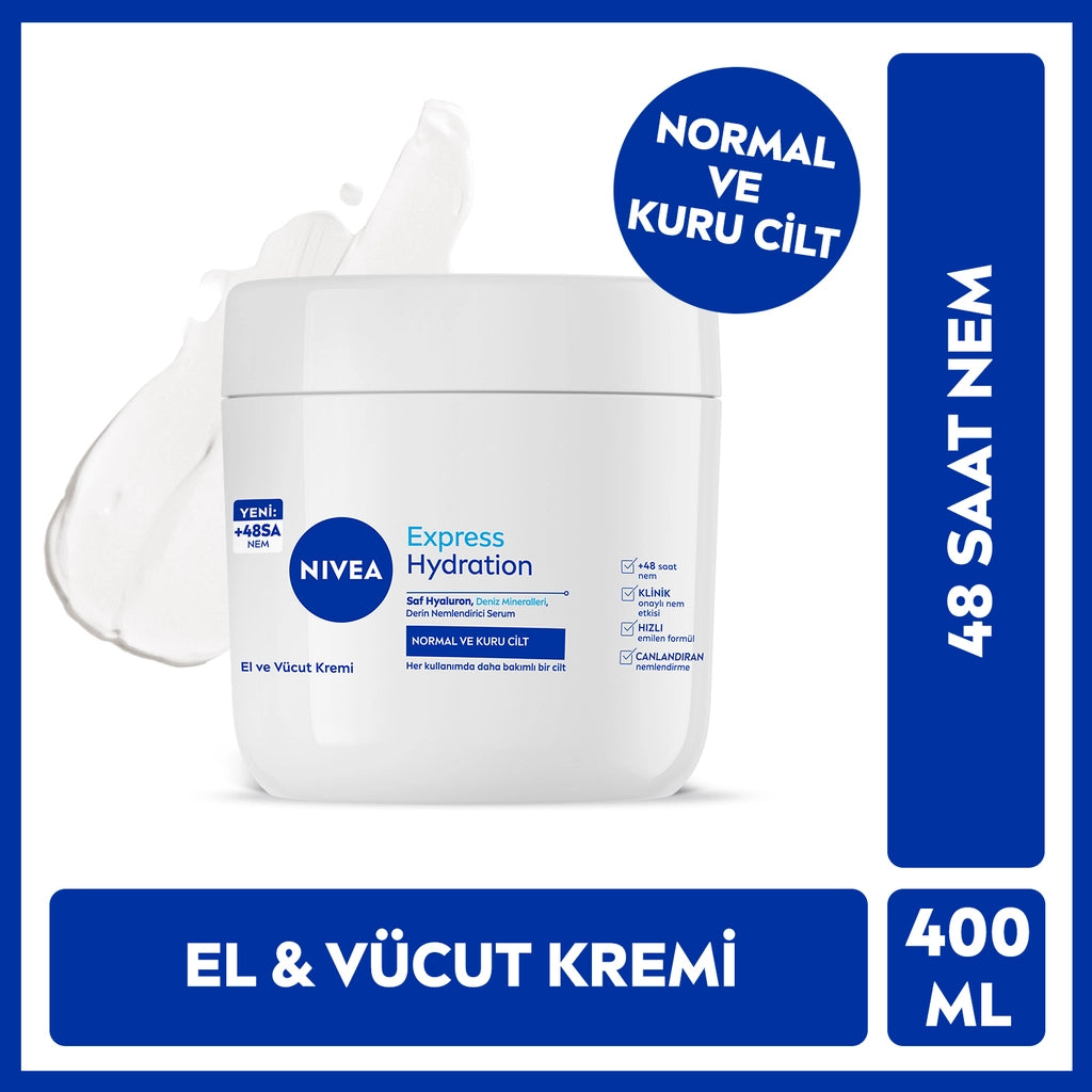 Nivea Express Hydration Hand and Body Care Cream 400 ml