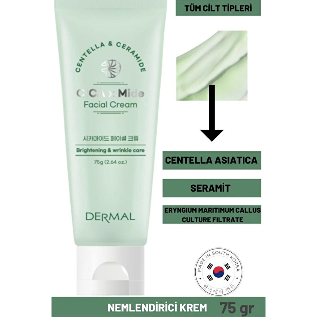 Dermal Cica x Stomach Brightening and Wrinkle Care Face Cream 75 gr
