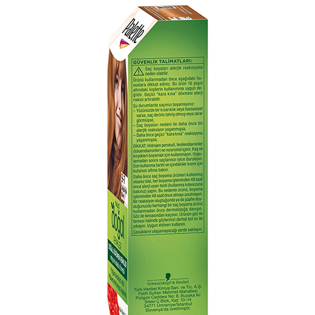 Palette Permanent Natural Colors Hair Dye 9-7 Natural Light Copper