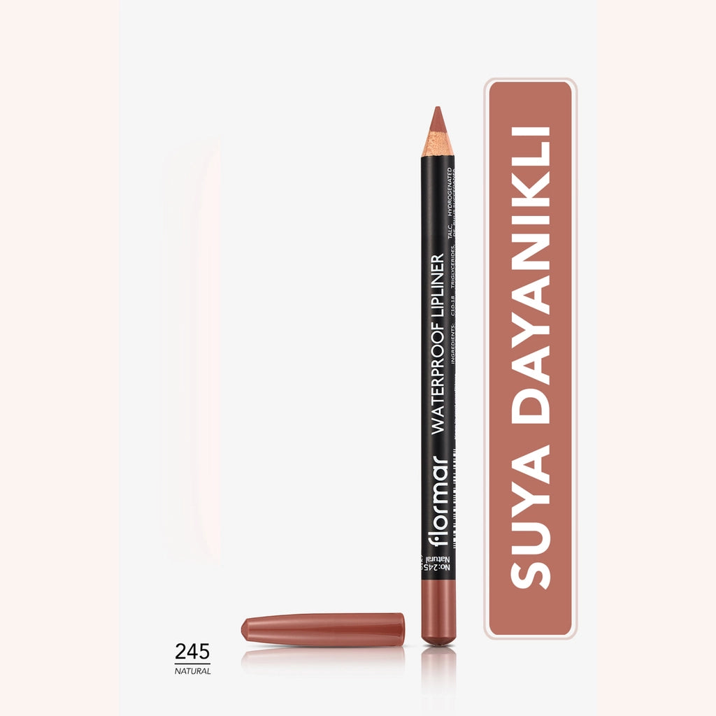 Flormar Waterproof and Intensely Pigmented Matte Lip Liner 205 Elegant Bordeaux