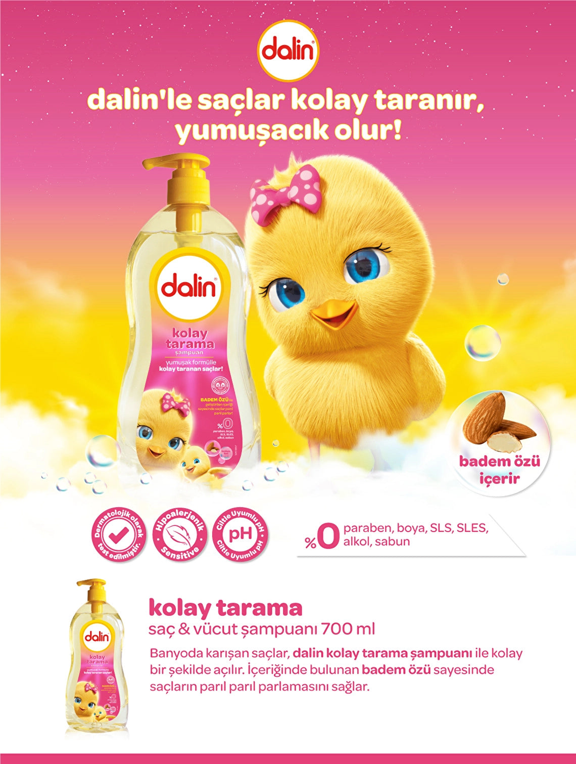 Dalin Easy Comb Baby Shampoo 700 ml