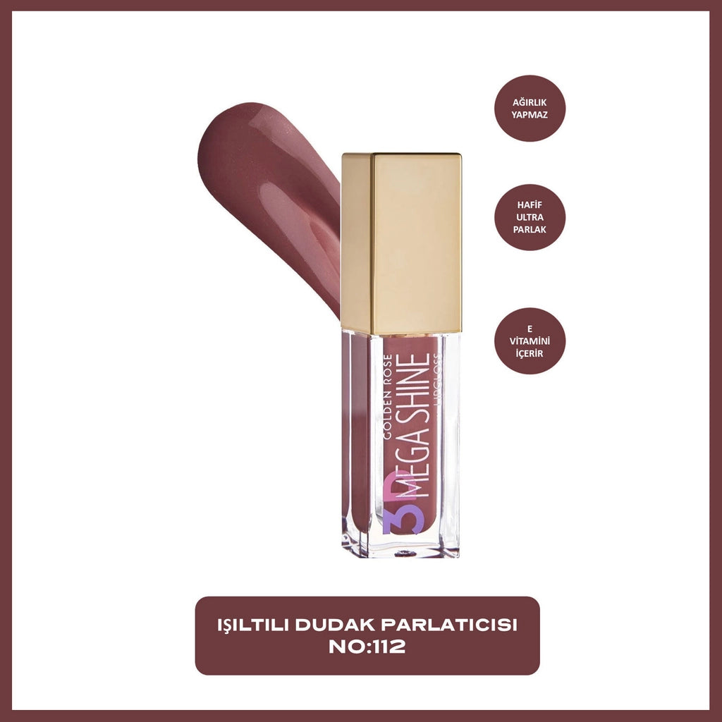 Golden Rose 3D Mega Shine Lipgloss No:118