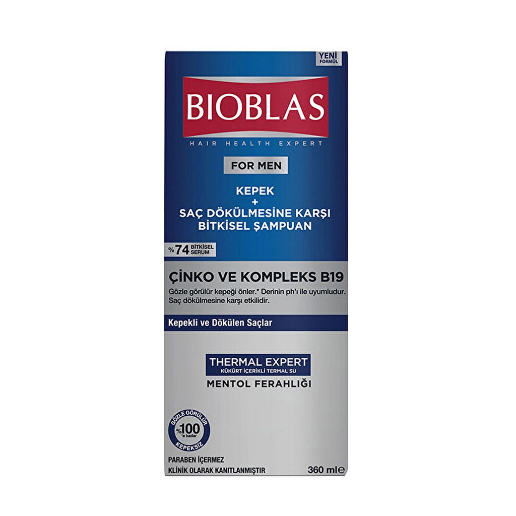 Bioblas Men Anti Dandruff + Hair Loss Shampoo 360 ml