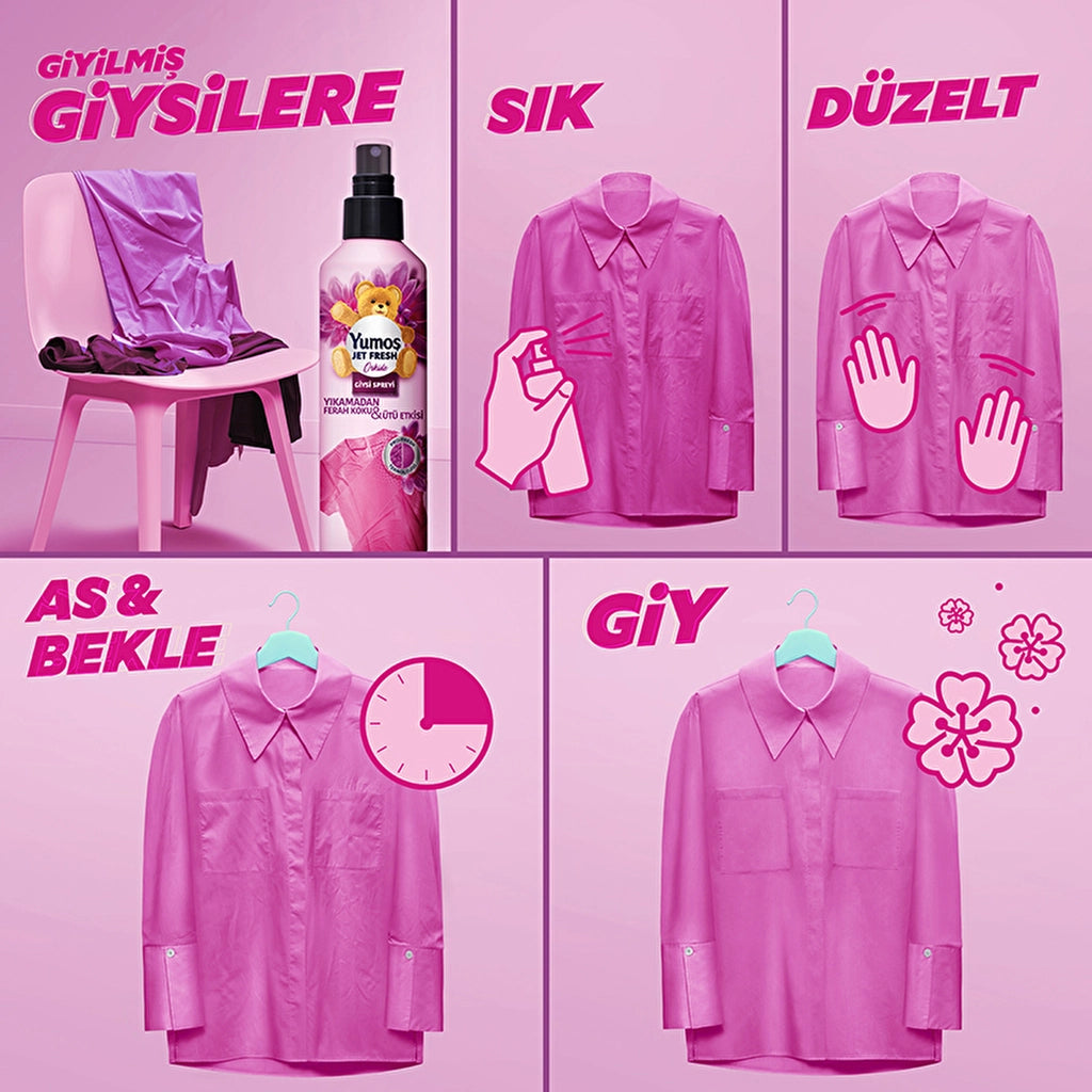 Yumoş Jet Fresh Spray Orchid 200 ml