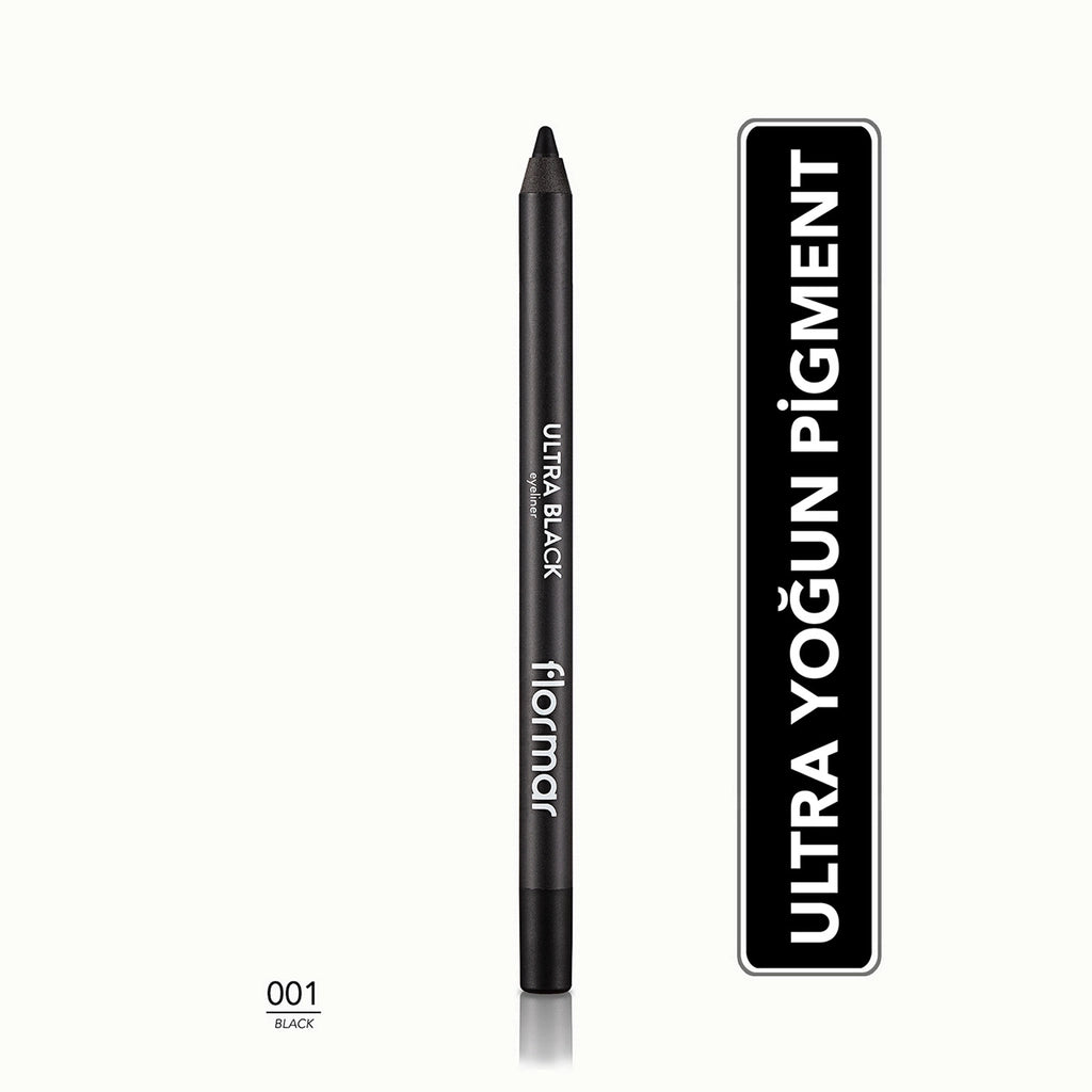 Flormar Ultra Intense Pigmented and Soft Tip Matte Eye Pencil 001 Jet Black