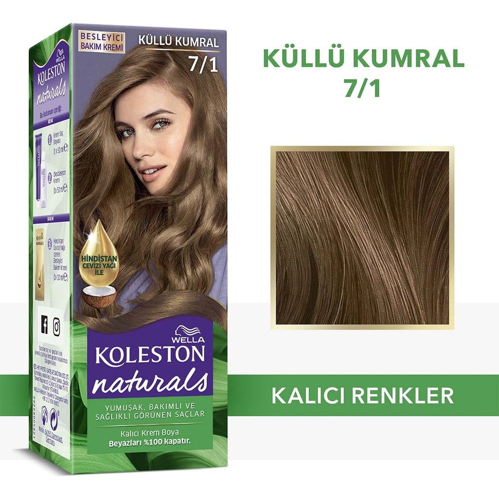 Wella Koleston Naturals Hair Dye 7/1 Ashy Auburn