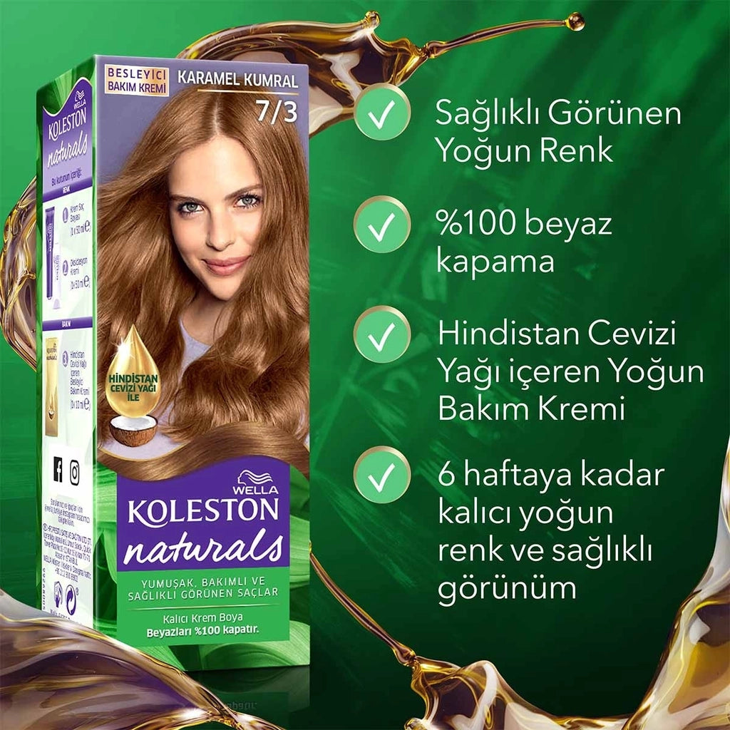 Wella Koleston Naturals Hair Dye 7/3 Caramel Auburn