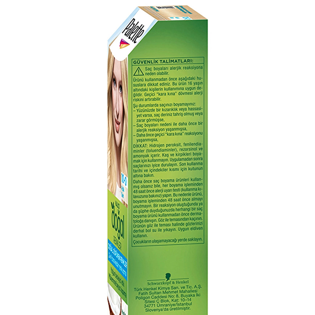 Palette Permanent Natural Colors Hair Dye 10-0 Light Blonde