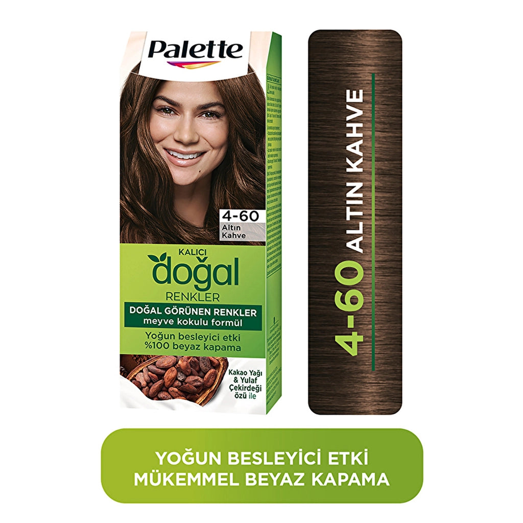 Palette Permanent Natural Colors Hair Dye 4-60 Golden Brown