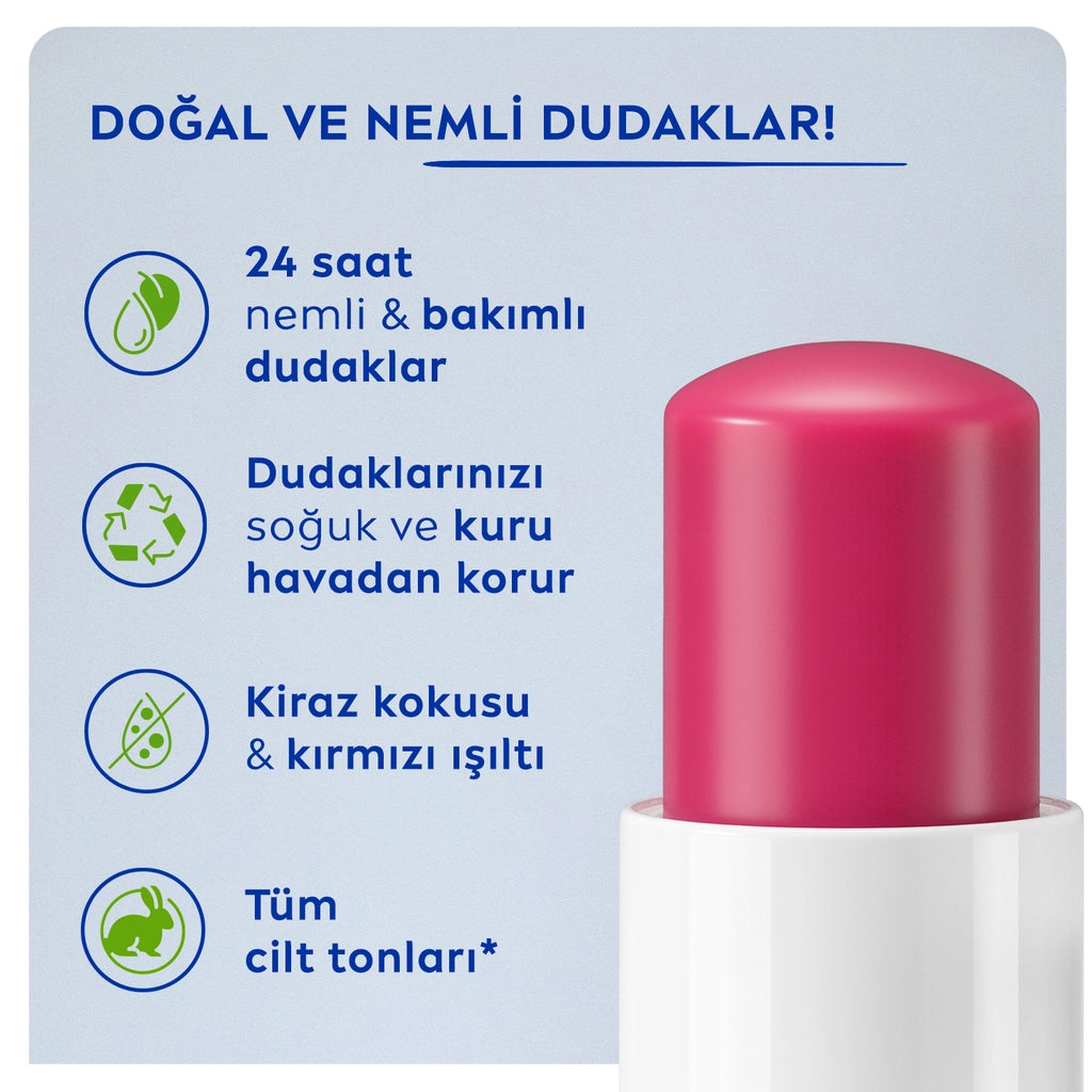 Nivea Cherry Color Moisturizing Lip Care Cream and Gloss 4.8 gr