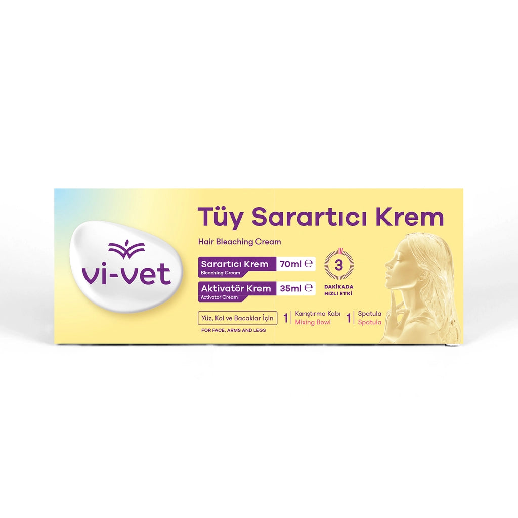 Vi-Vet Hair Lightening Cream for Face, Arms and Legs 70 ml + Activator Cream 35 ml