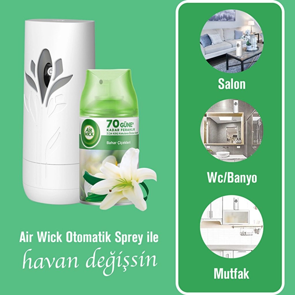 Air Wick Spring Flowers Freshmatic Air Freshener Machine + Spare 250 ml