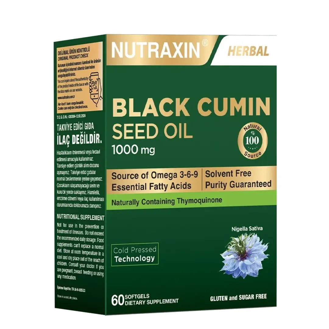 Nutraxin Black Cumin Seed Oil - 60 Softgels