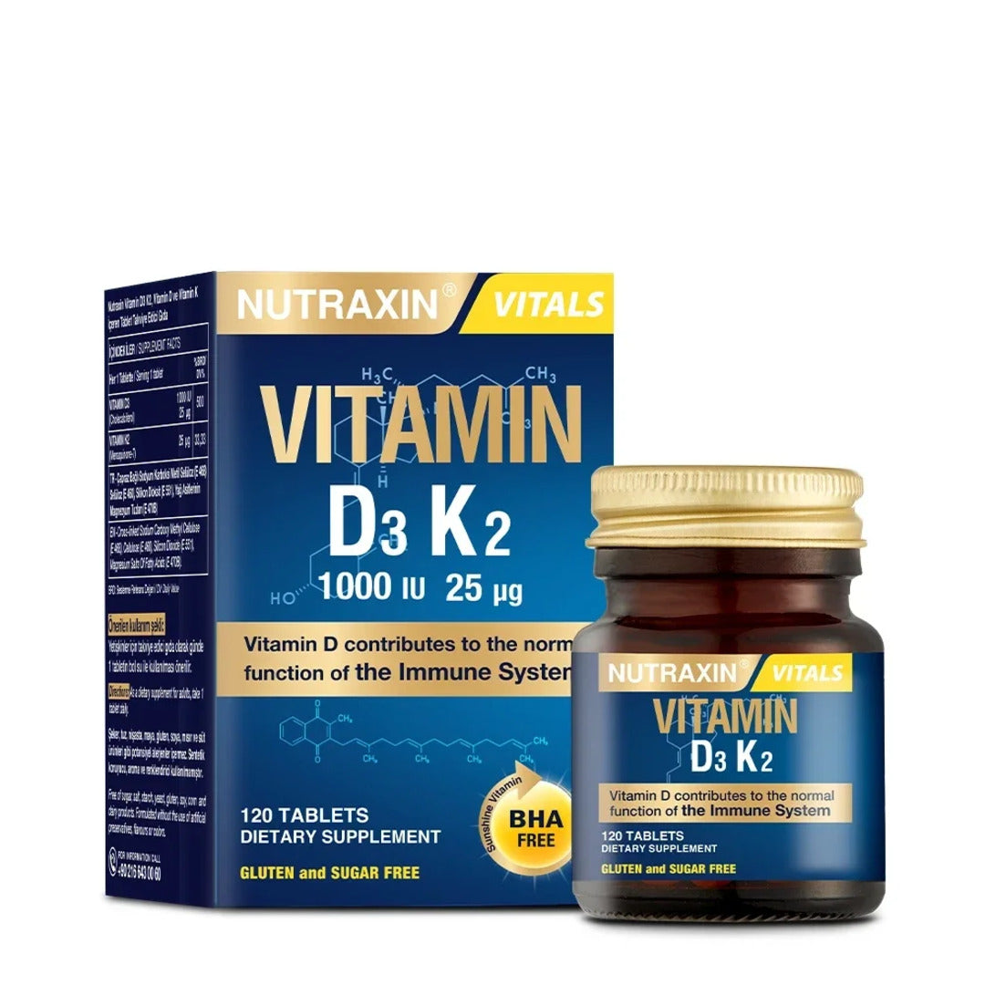 Nutraxin D3K2 - 120 Tablets