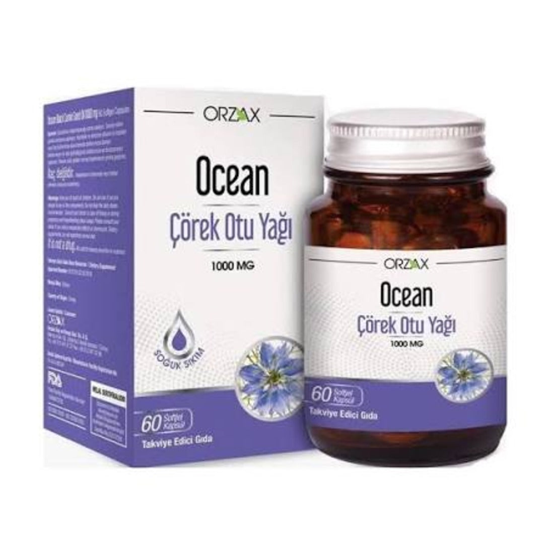 Orzax Ocean Black Seed Oil 1000 mg 60 Capsules