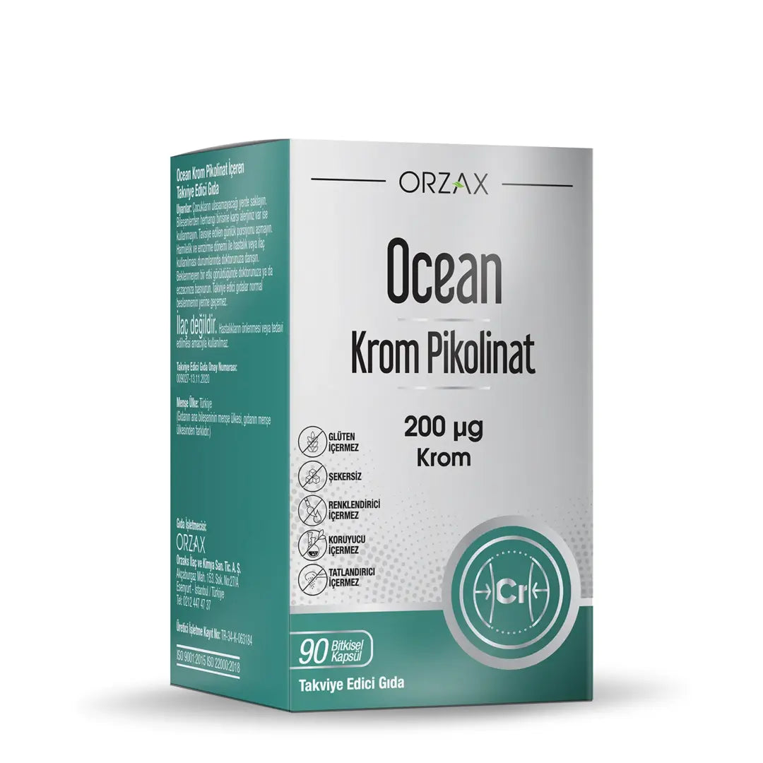Orzax Ocean Chromium Picolinate 200 mcg 90 Capsules