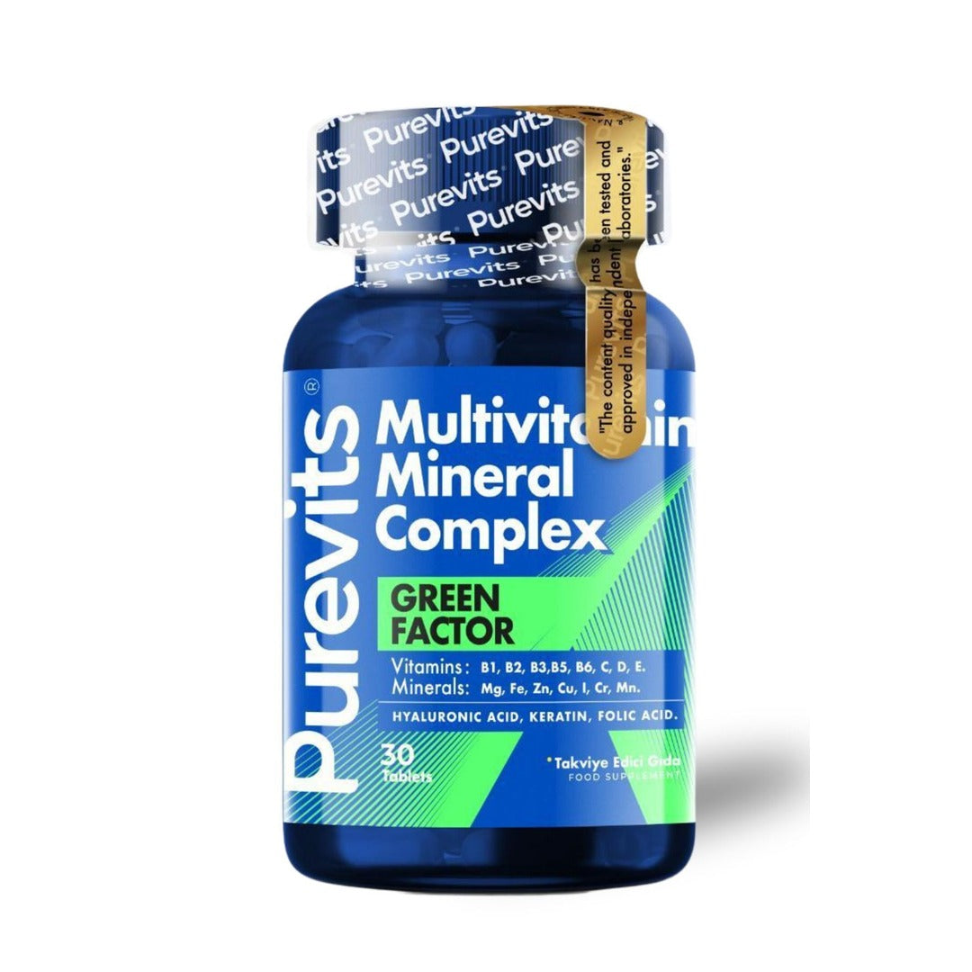 Purevits Green Factor Multivitamin & Mineral Complex (30 Tablets)