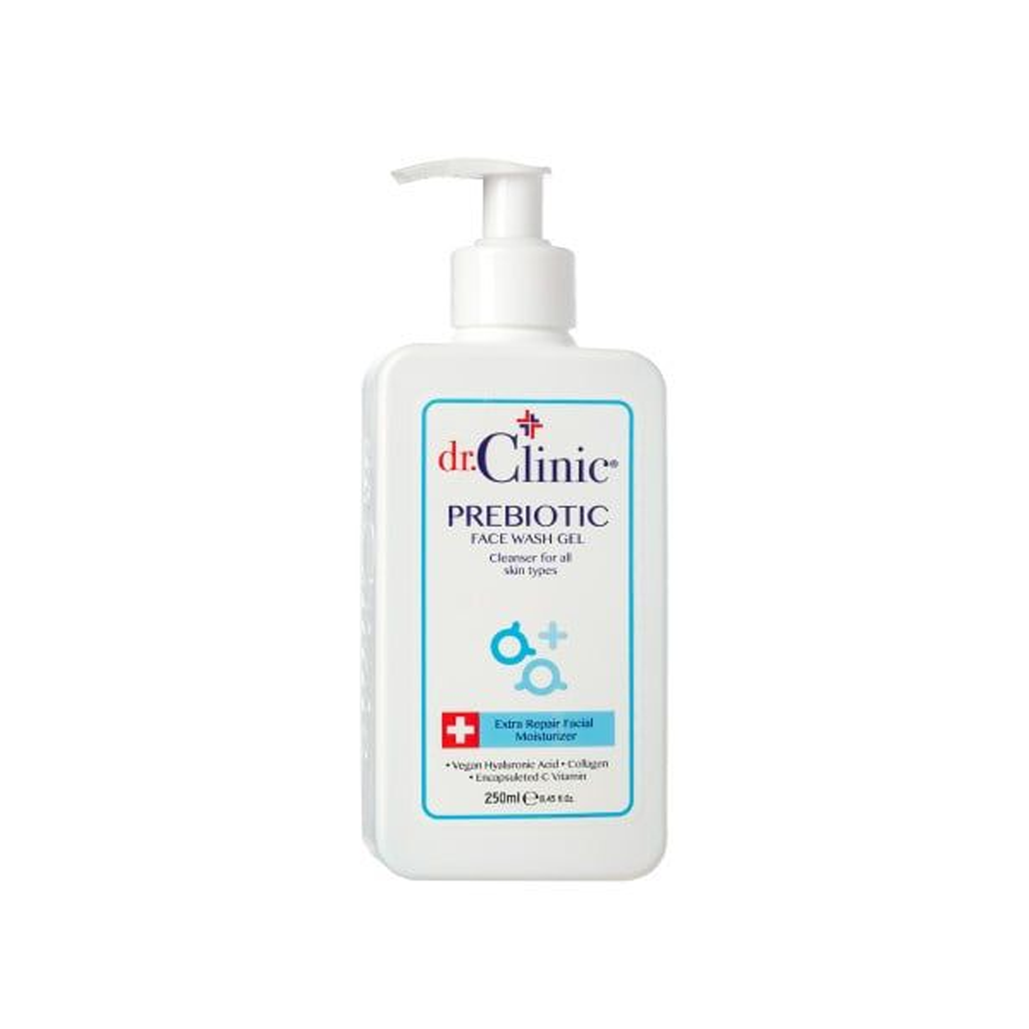 Dr. Clinic Prebiotic Face Wash for All Skin Types 250 ML (Blue)