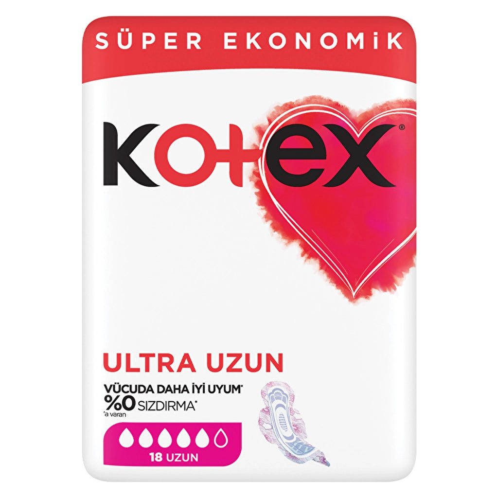 Kotex Ultra Long Sanitary Pads Long 18 Pack Super Economical