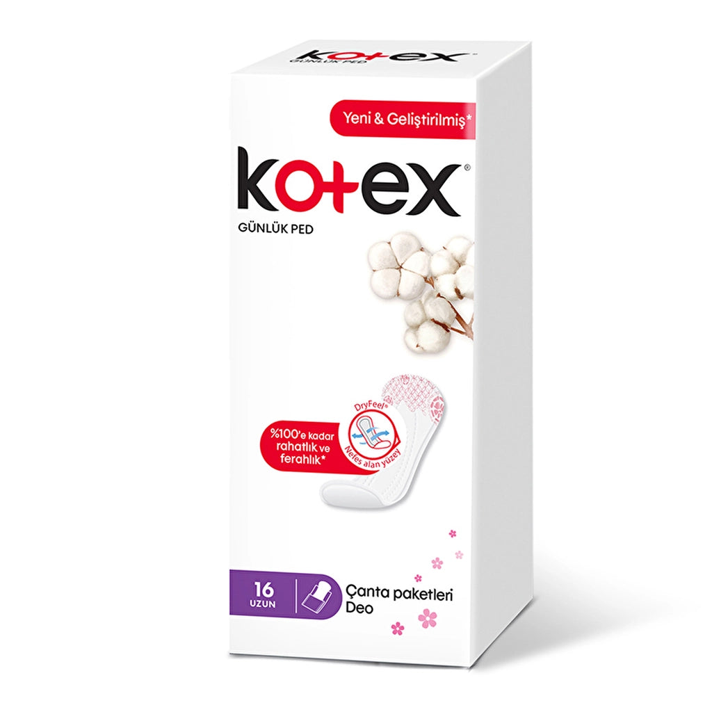 Kotex Daily Pad Bag Packages Deo Long 16 Pcs