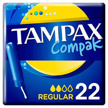 Tampax Compak Regular Tampons with Applicator 22 Pieces