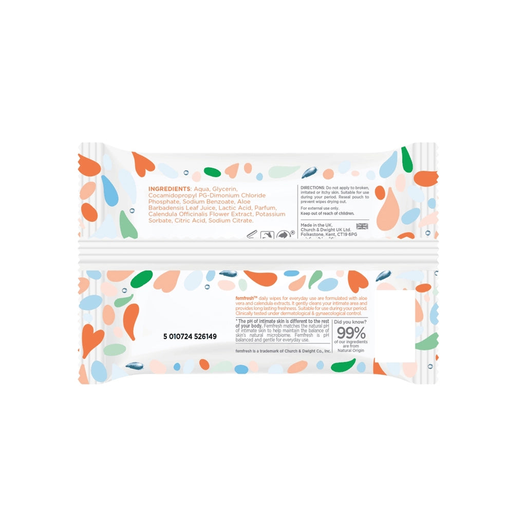 Femfresh Genital Area Washing Wet Wipes 25pcs
