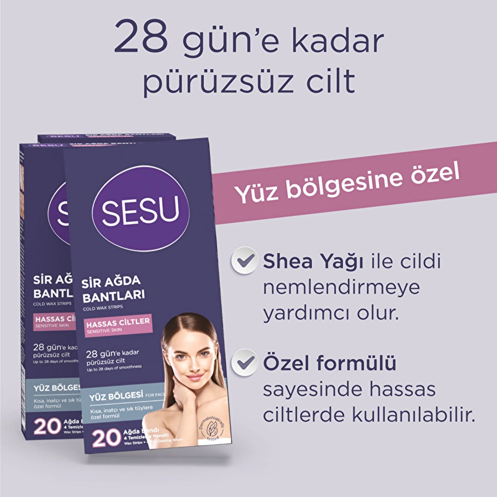 Sesu Waxing Strip Face Sensitive Skin 20&