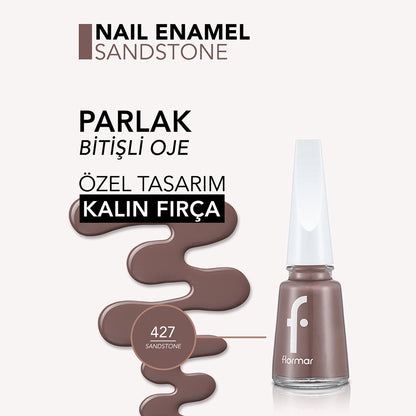 Flormar Nail Enamel Intensely Pigmented Nail Polish 427 Sandstone