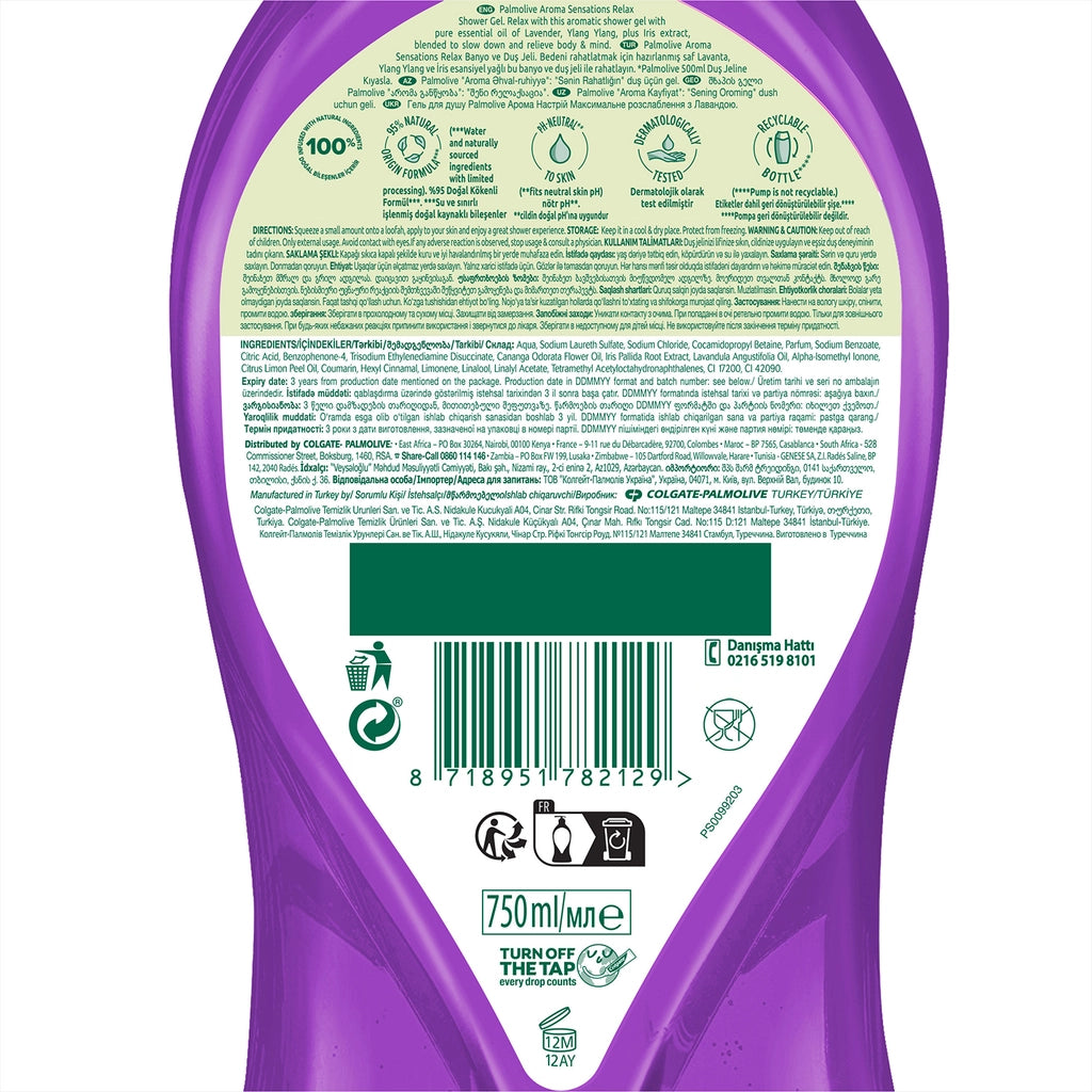Palmolive Aroma Sensations Aromatic Bath and Shower Gel So Relaxed 750 ml