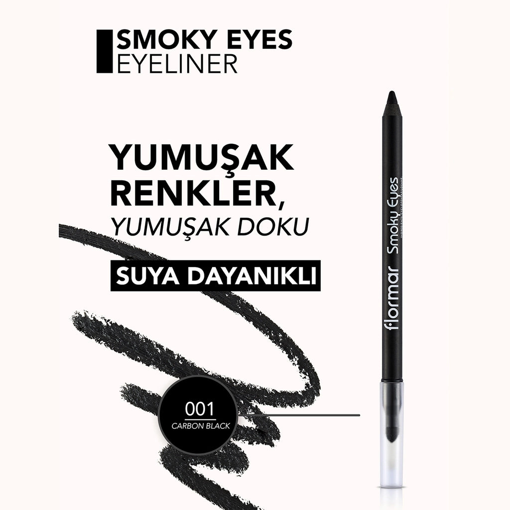 Flormar Smoky Eyes Carbon Black Waterproof Eyeliner