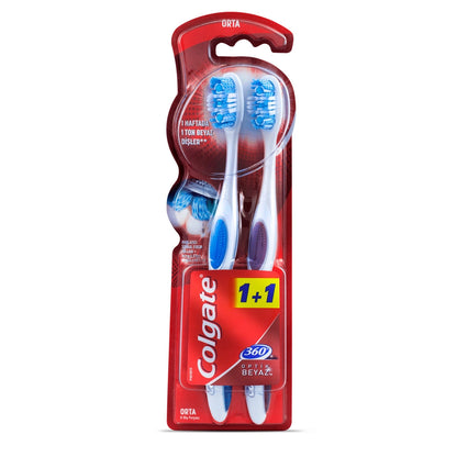 Colgate 360 Optical White Toothbrush 1+1 (Medium)