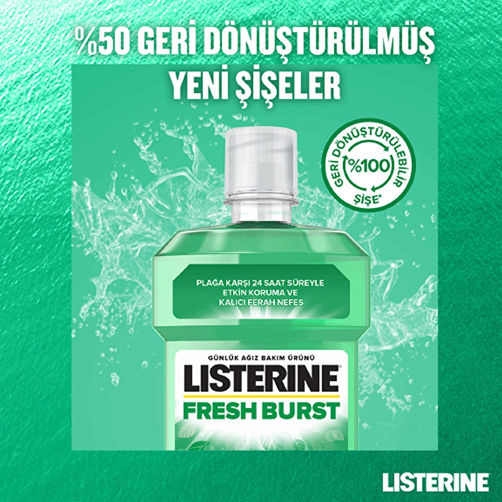 Listerine Fresh Burst Fresh Mint Mouthwash 500 ml