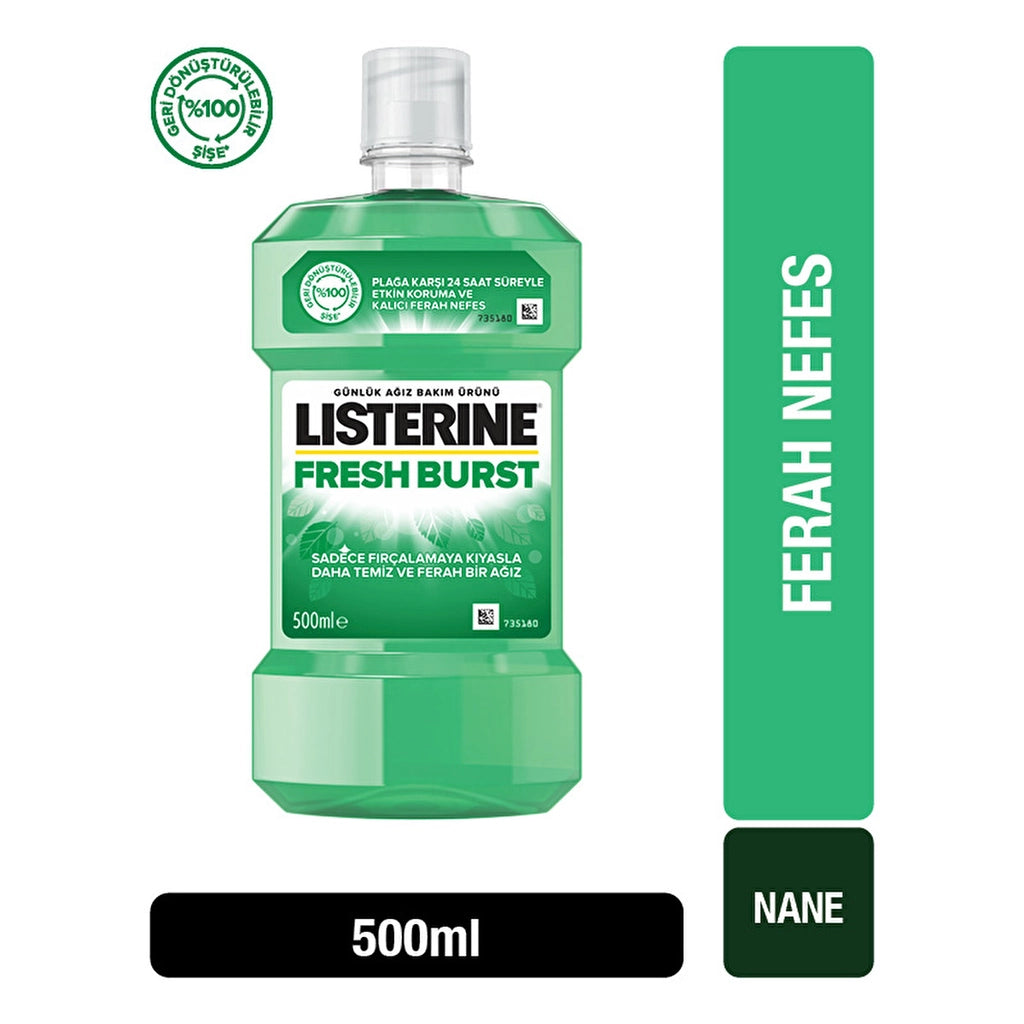 Listerine Fresh Burst Fresh Mint Mouthwash 500 ml