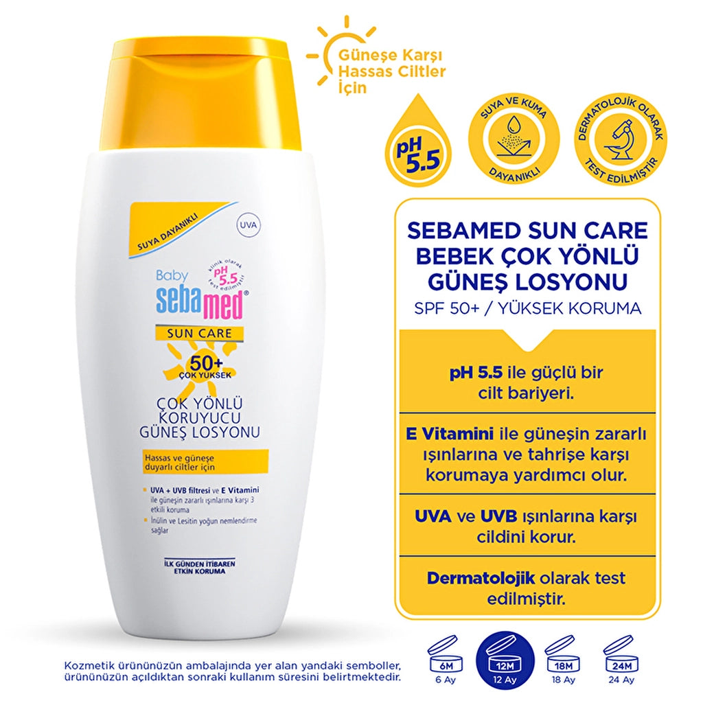 Sebamed Baby Sun Care Waterproof SPF 50+ Versatile Protective Baby Sun Lotion 150 ml