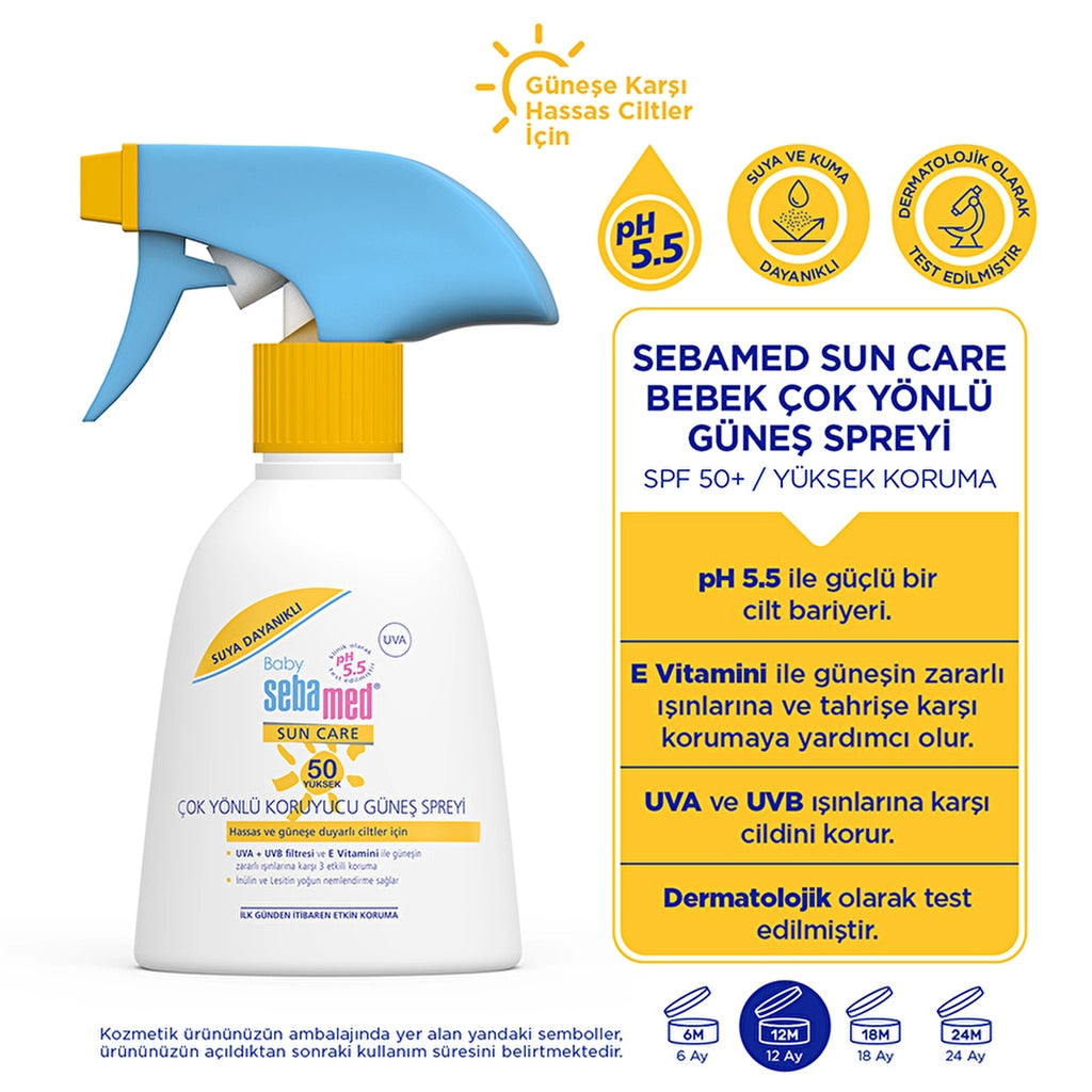 Sebamed Baby Sun Care Waterproof SPF 50+ Versatile Protective Baby Sun Spray 200 ml