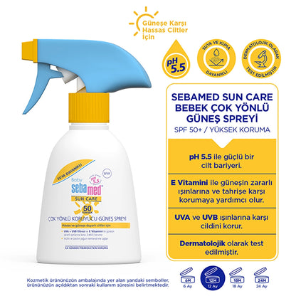 Sebamed Baby Sun Care Waterproof SPF 50+ Versatile Protective Baby Sun Spray 200 ml