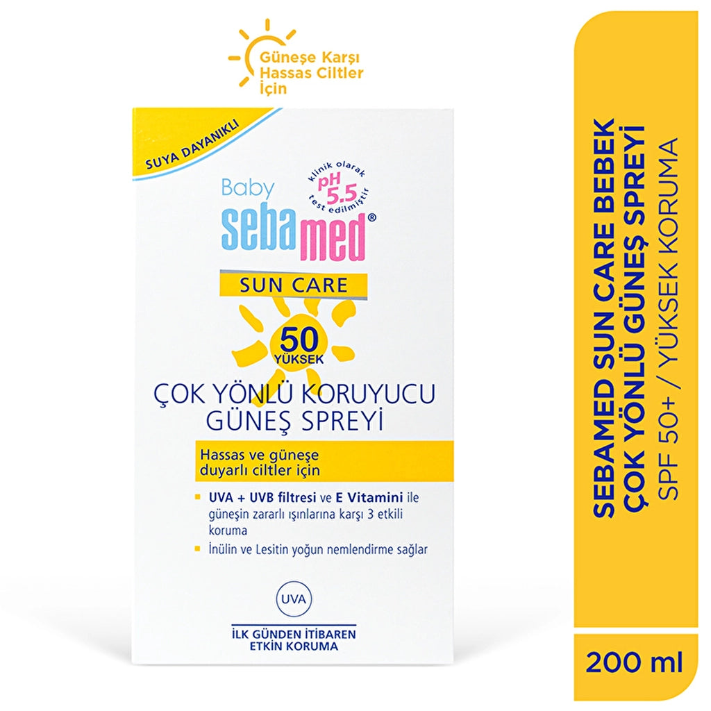 Sebamed Baby Sun Care Waterproof SPF 50+ Versatile Protective Baby Sun Spray 200 ml