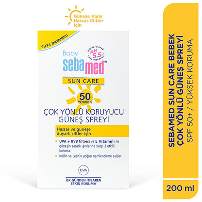 Sebamed Baby Sun Care Waterproof SPF 50+ Versatile Protective Baby Sun Spray 200 ml