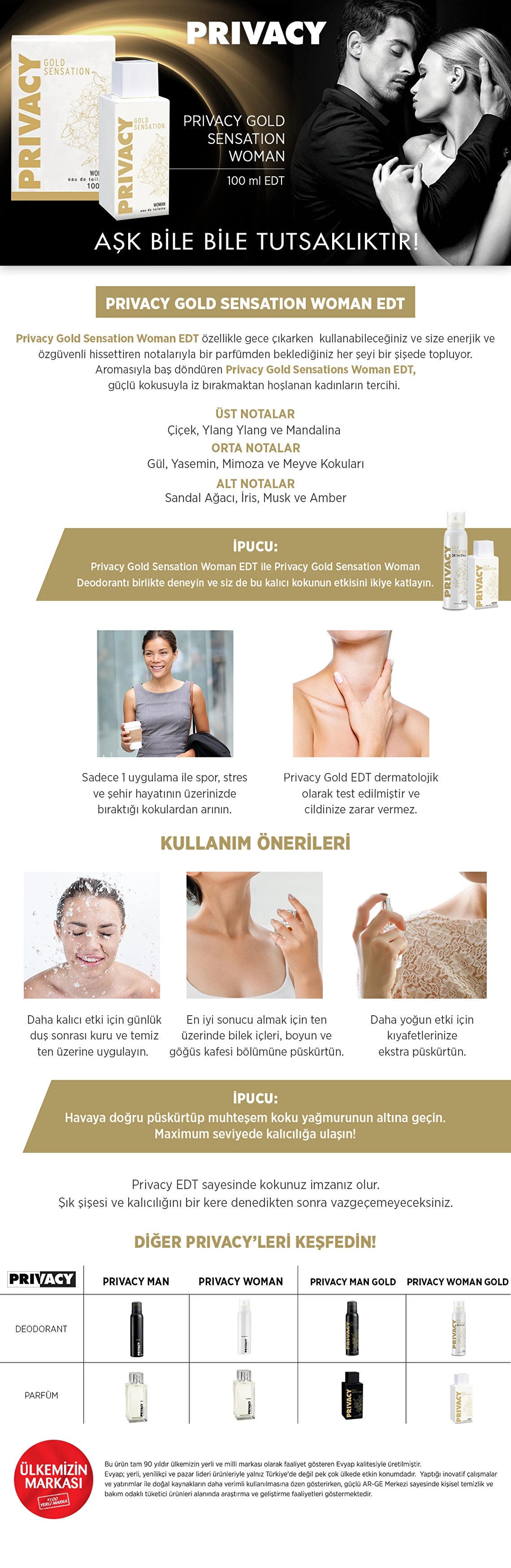 Privacy Gold Sensation Women&