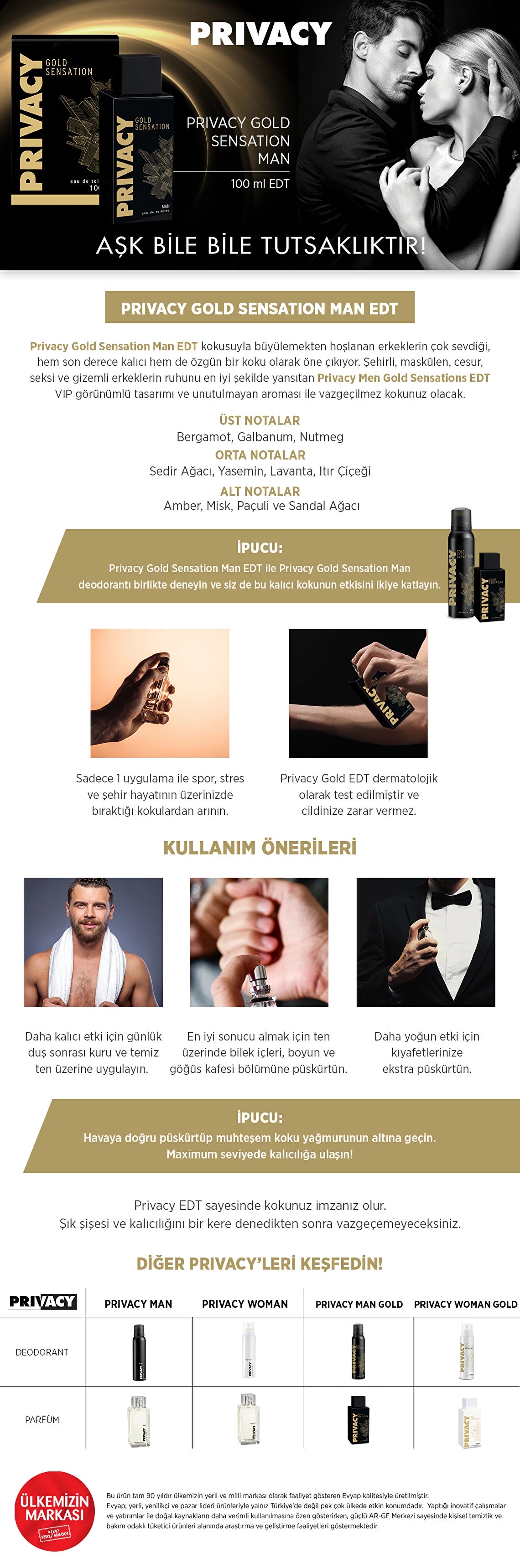Privacy Gold Sensation Men&
