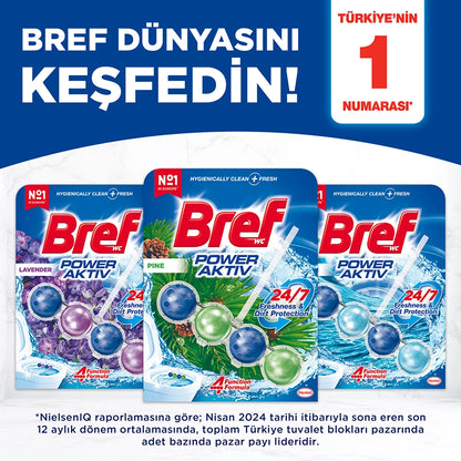 Bref WC Power Aktiv Duopack Solid Toilet Block Pine