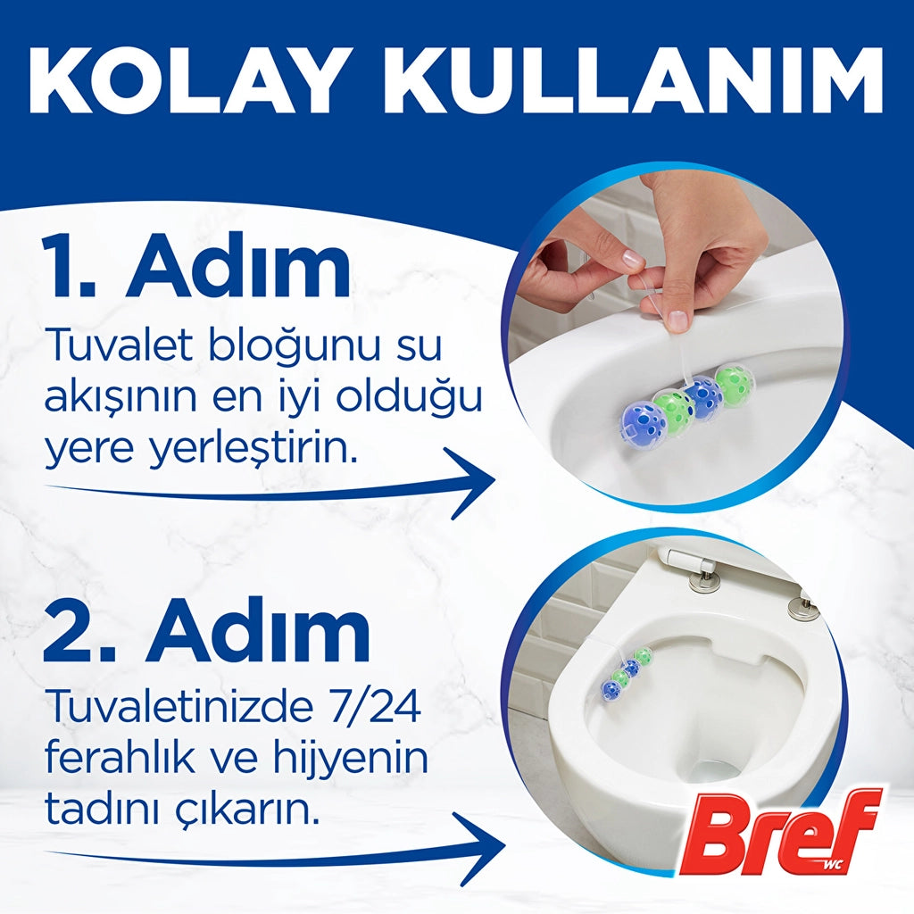 Bref WC Power Aktiv Duopack Solid Toilet Block Pine