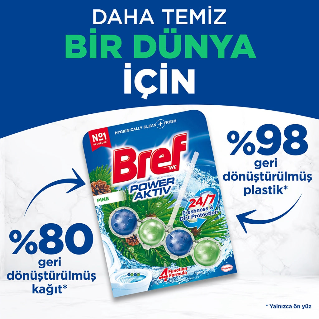 Bref WC Power Aktiv Duopack Solid Toilet Block Pine