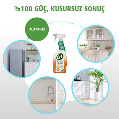 Cif Power &amp; Shine Spray Cleaner Kitchen Degreaser 750 ml