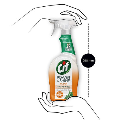 Cif Power &amp; Shine Spray Cleaner Kitchen Degreaser 750 ml