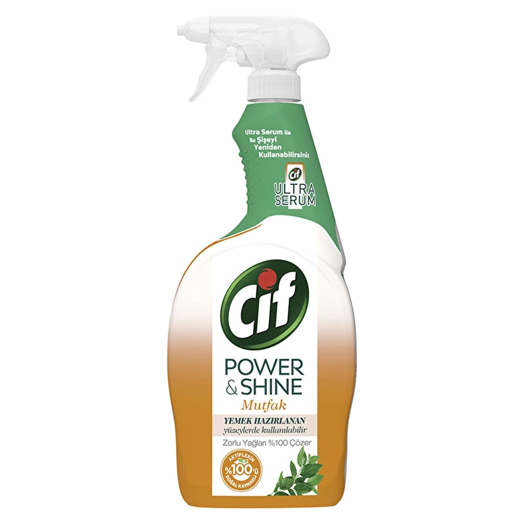 Cif Power &amp; Shine Spray Cleaner Kitchen Degreaser 750 ml