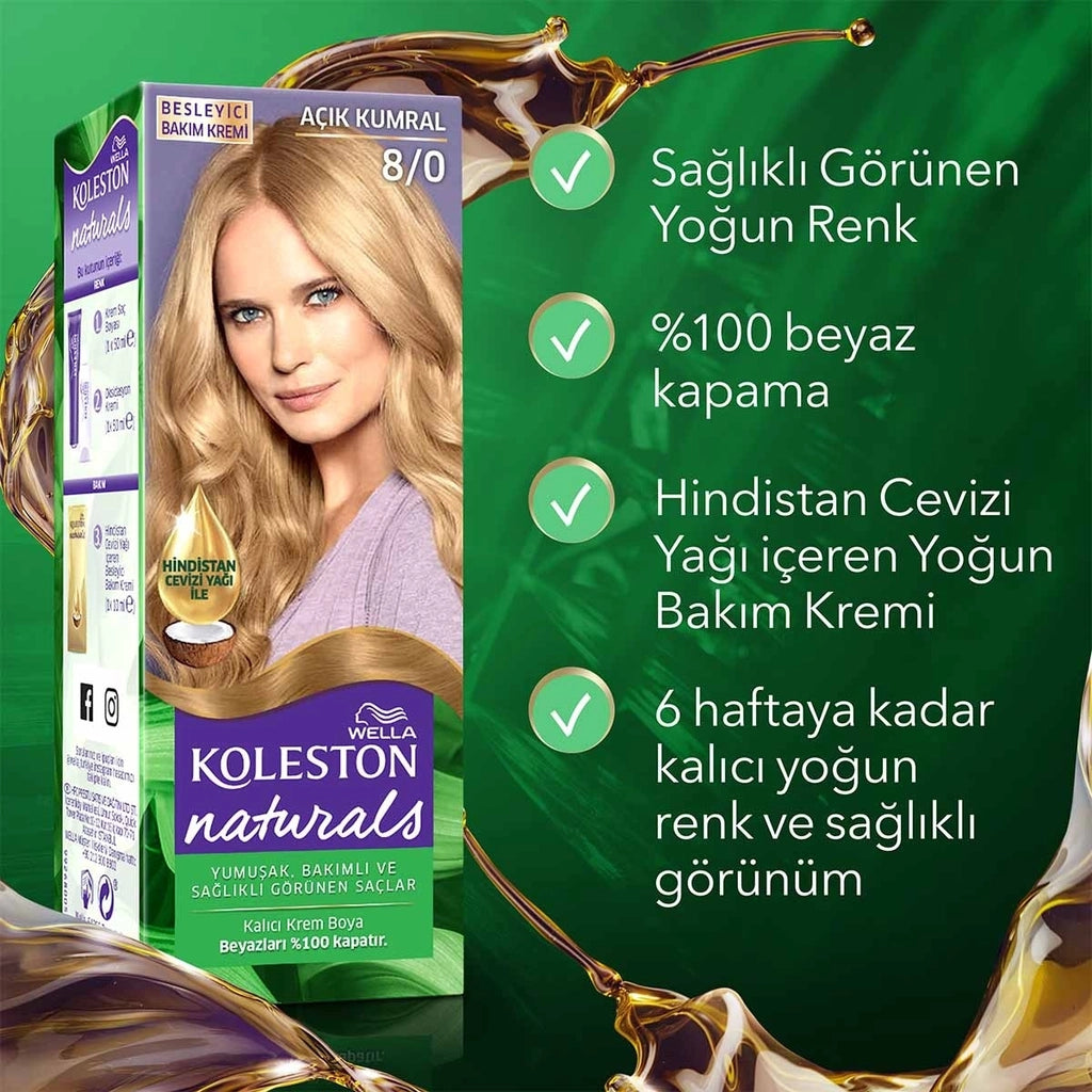 Wella Koleston Naturals Hair Dye 8/0 Light Brunette