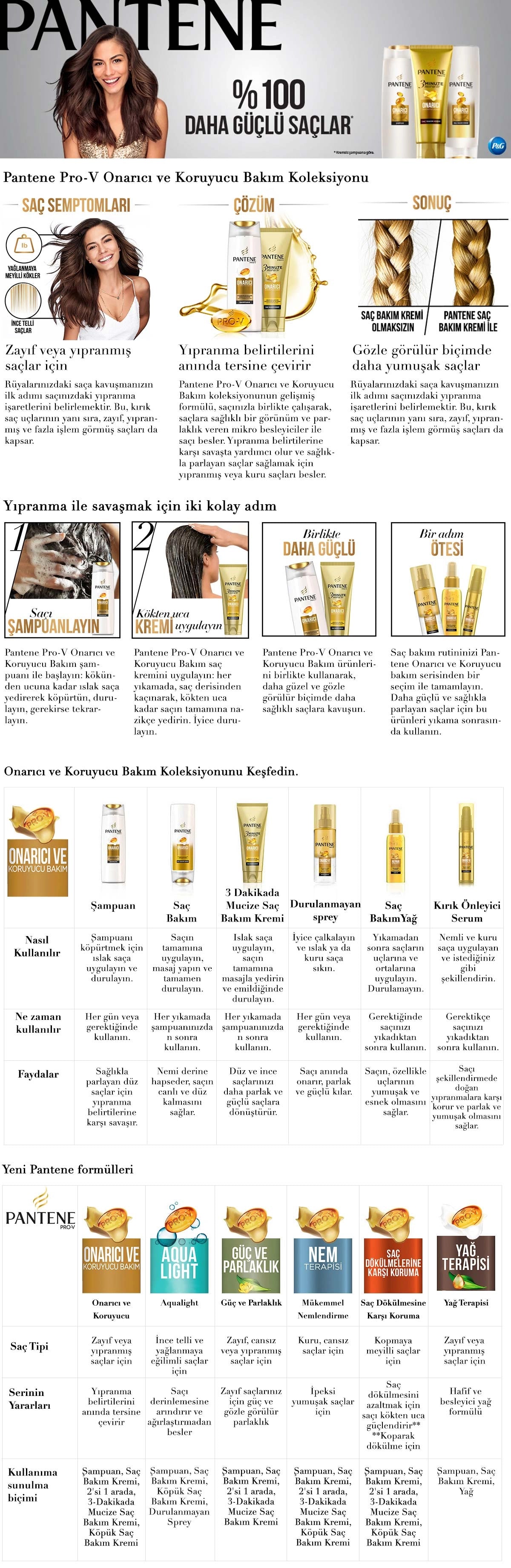 Pantene Instant Repair and Moisturizing Cream 300 ml